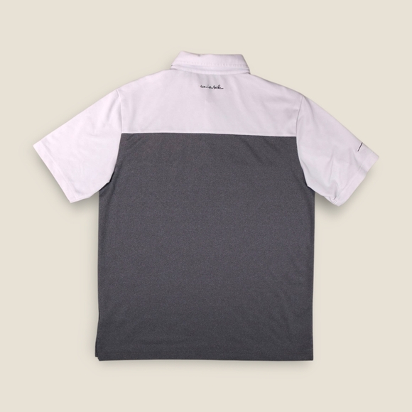 Travis Mathew Golf Polo Men’s Medium Short Sleeve Shirt Preppy Logo White & Gray - Picture 7 of 10